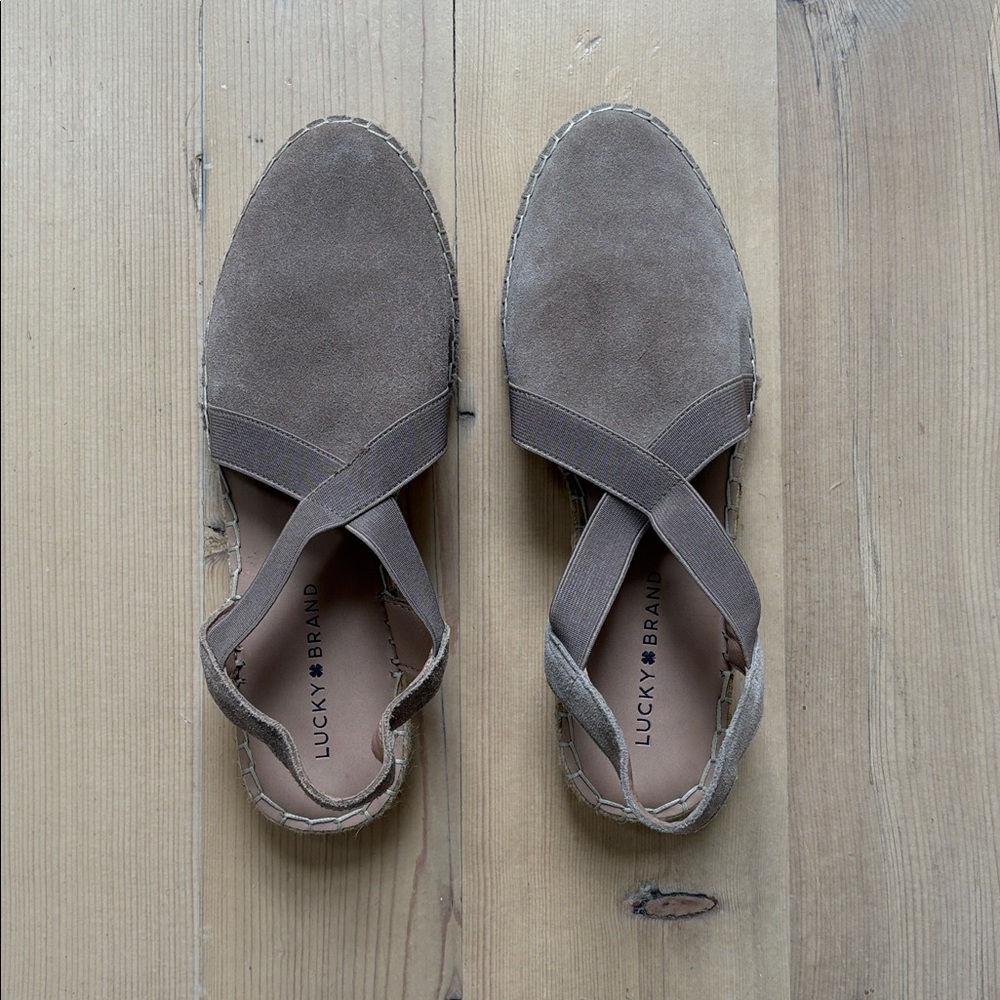 Lucky Brand Suede Espadrille Flats - Picture 1 of 5